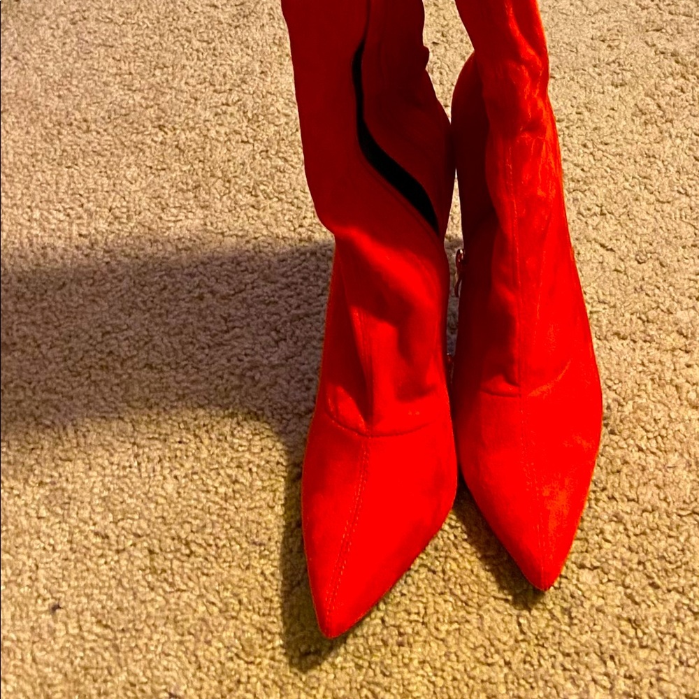 Suede over knee boots